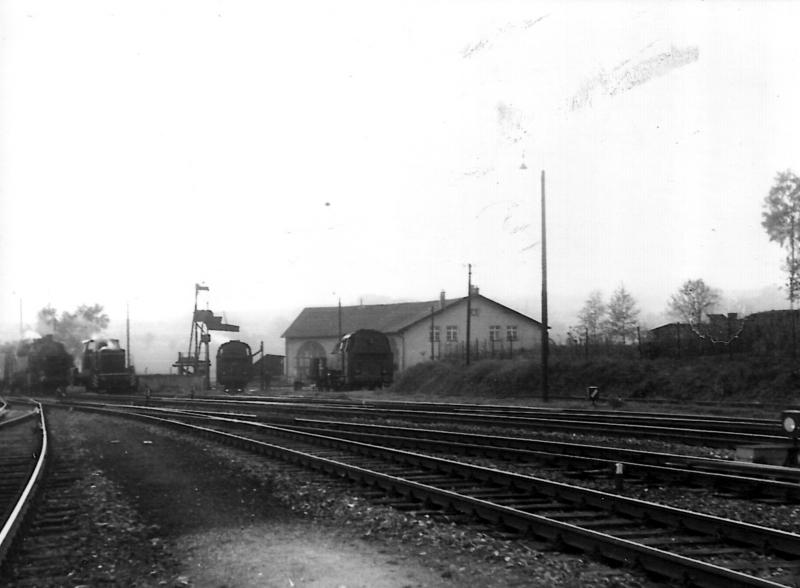 Der Lokschuppen um 1965