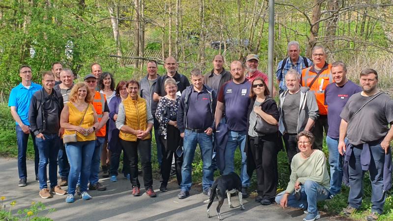 Die Teilnehmer am Endpunkt der Tour